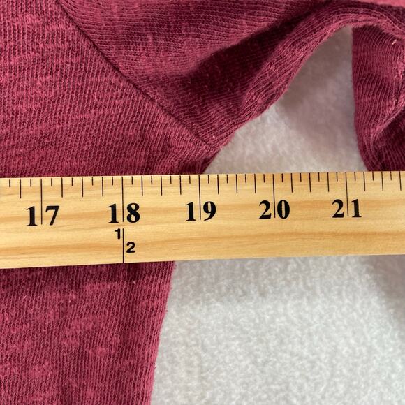 Chalet et Ceci Womens Size Medium Top Burgundy Art to Wear Cotton - Picture 5 of 6